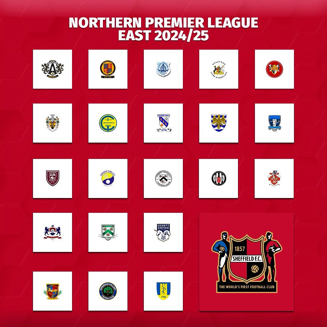 The Northern Premier League East - 2024/25 📋 Let’s go Club! 🔴⚫️ #TheWorldsFirst