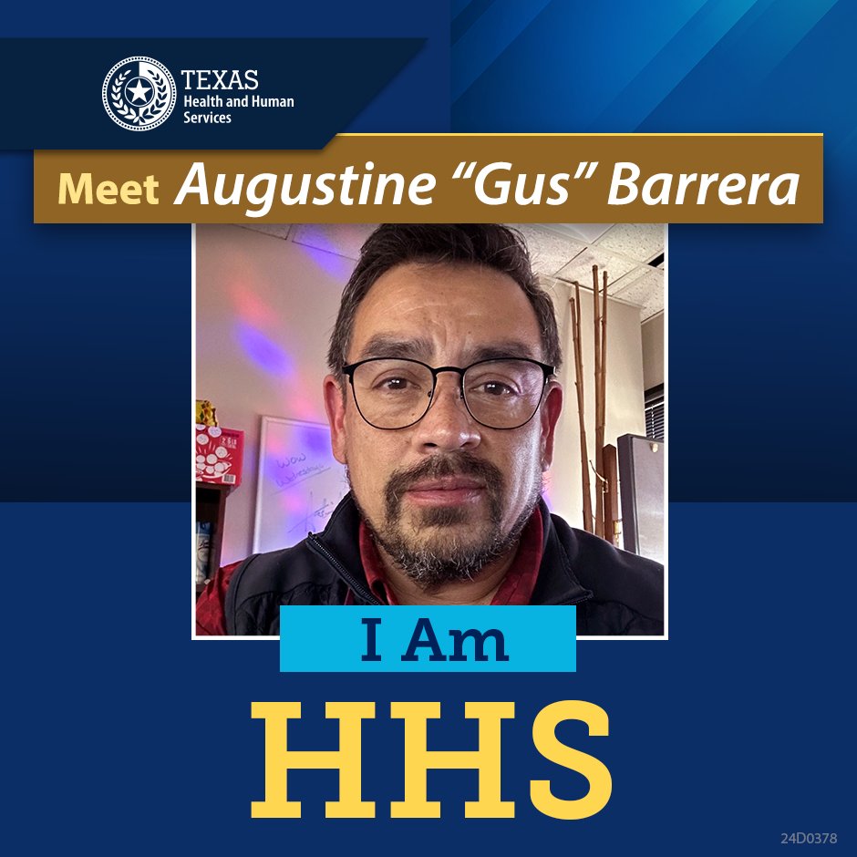 Augustine 'Gus' Barrera is a Claims Management System Coordinator with HHSC. Gus is an integral part of our team, providing vital support services for case managers, providers, and management staff. Interested in joining our team? Learn more: bit.ly/3OE55uf