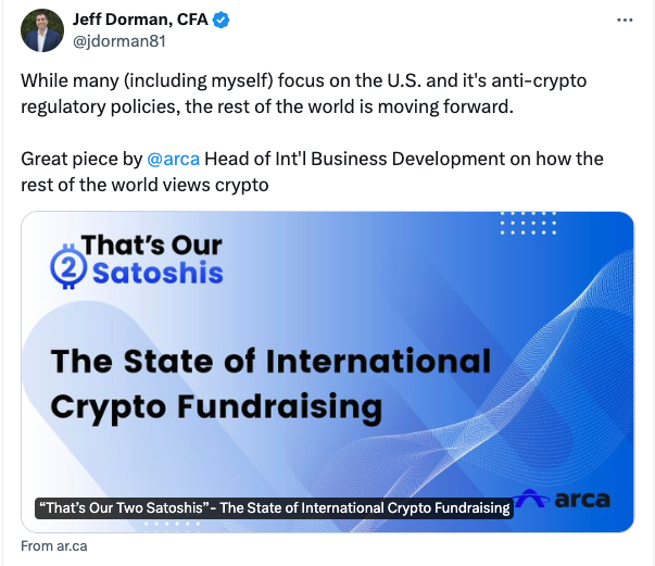 🗣️ @jdorman81's main takeaway from this week's That's Our Two Satoshis? 🚨 'The West has to wake up.' Learn more. ⤵️ bit.ly/44HCmy5
