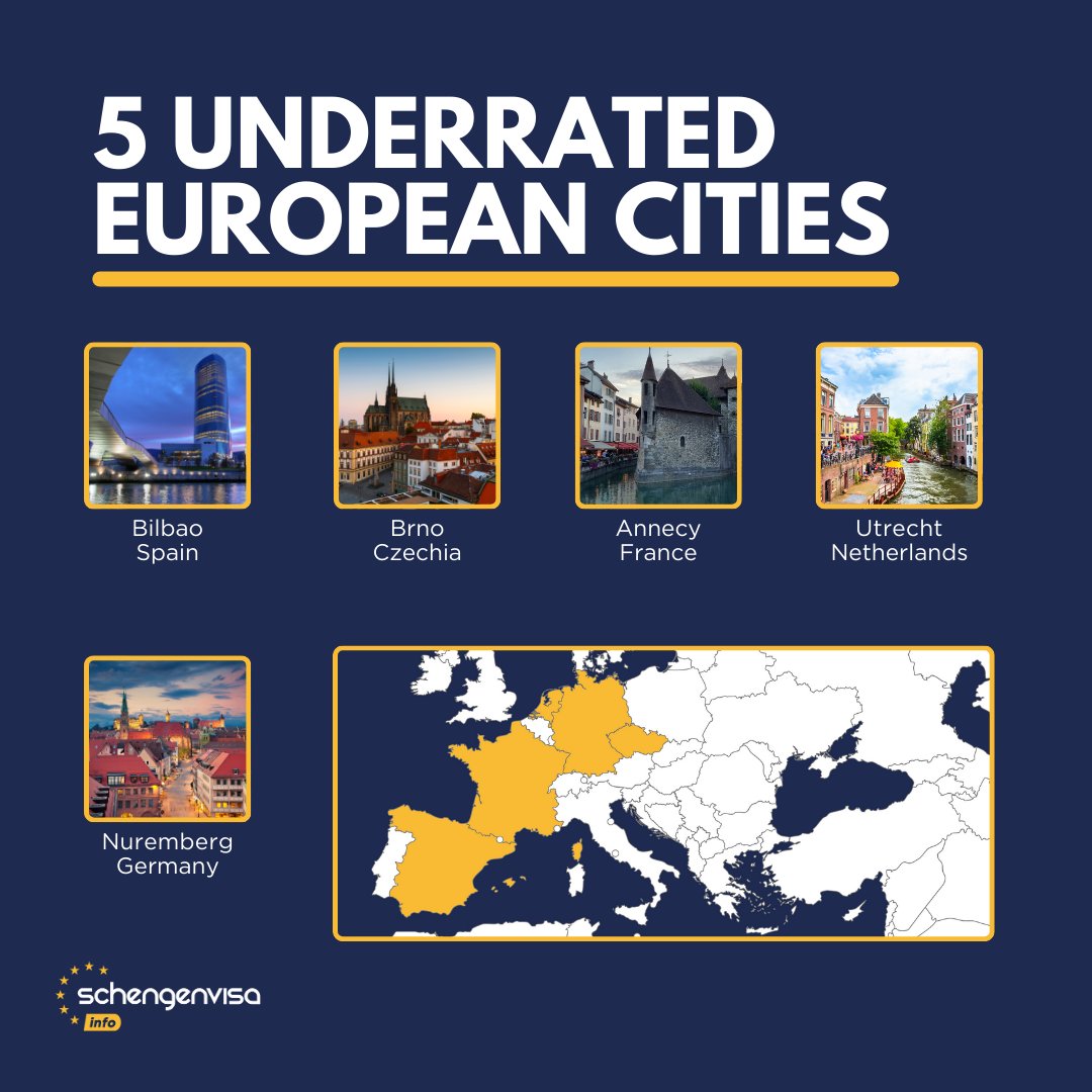 🇪🇸 🇨🇿 🇫🇷 🇳🇱 🇩🇪 #underratedcities #city #travel #schengenvisainfo #traveltoeurope