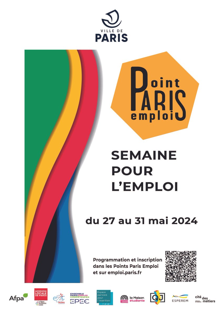 📢 Comme chaque année, la Cité des métiers est partenaire de la Semaine pour l’emploi organisée par <a href="/Paris/">Paris</a>
 📅 RDV du 27 au 31 mai dans les Point Paris Emploi et à la Cité des métiers de Paris !

Le programme est disponible ici  👉 buff.ly/4bnMyyp