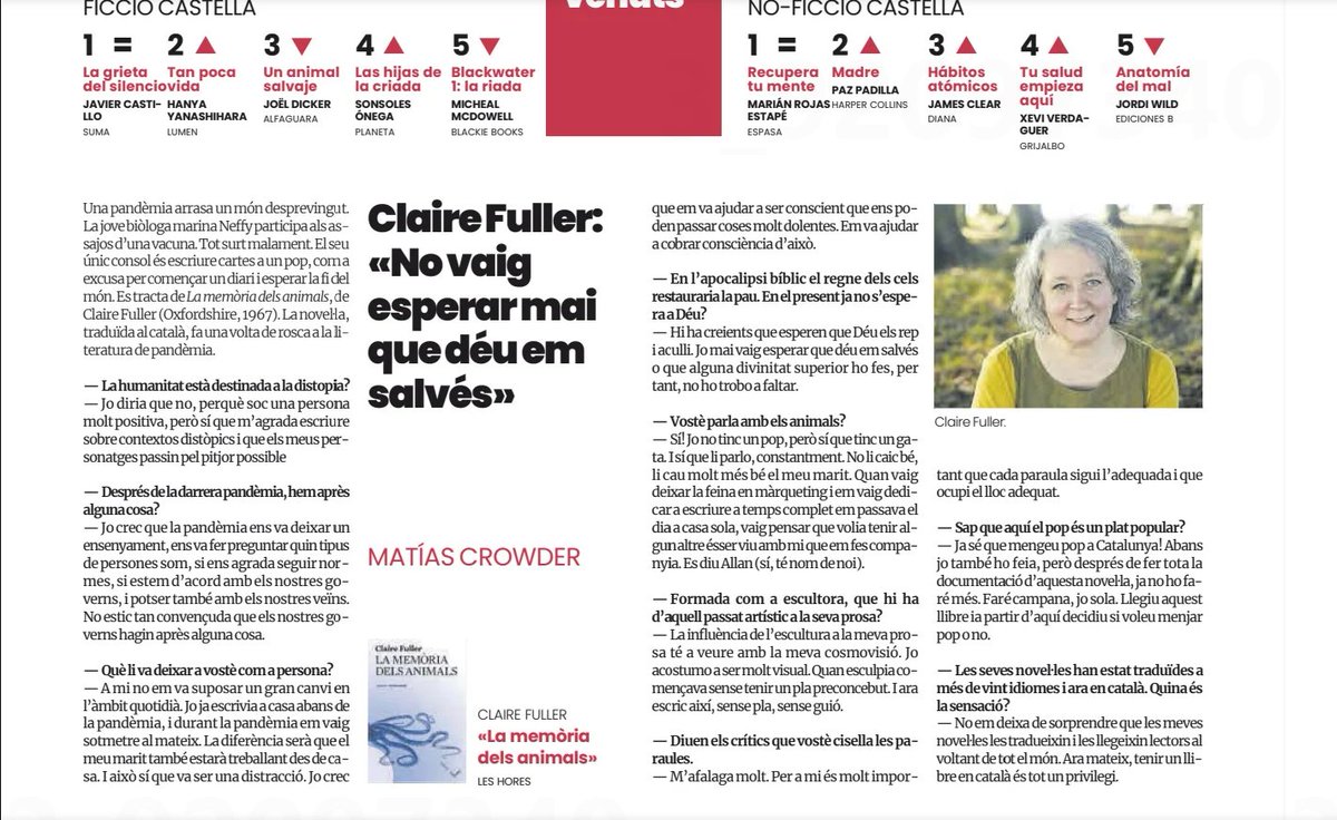Entrevisto a Claire Fuller para Diari de Girona. Con @ClaireFuller2 @edleshores @bibiripol @DiarideGirona