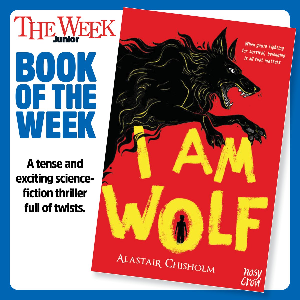 📚 The Week Junior's #BookoftheWeek is I Am Wolf by @alastair_ch, published by @NosyCrow. 🐺 Chisholm told us about his favourite animal and the book that inspired him to start writing. 📸 © Karítas Gunnarsdóttir / Ray Tierney