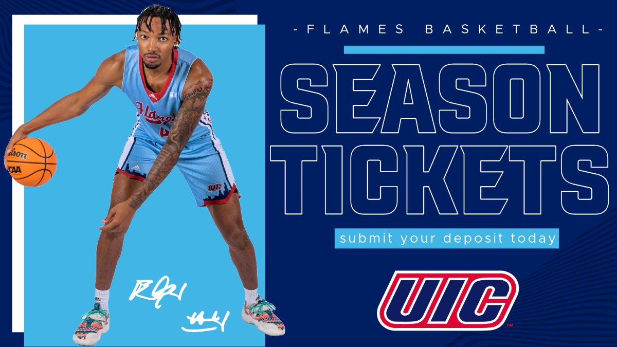 From the first tip-off to the final whistle, make sure you’re there for it all! Submit your season ticket deposit for 2024-25 today! 📣 🔥 🎟️:uicflam.es/0w2 #ChicagosCollegeTeam
