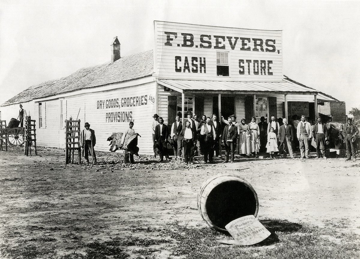 F. B. Severs Cash Store in Okmulgee, Indian Territory, c. 1868 (OHS Photograph Collection) #Provisions