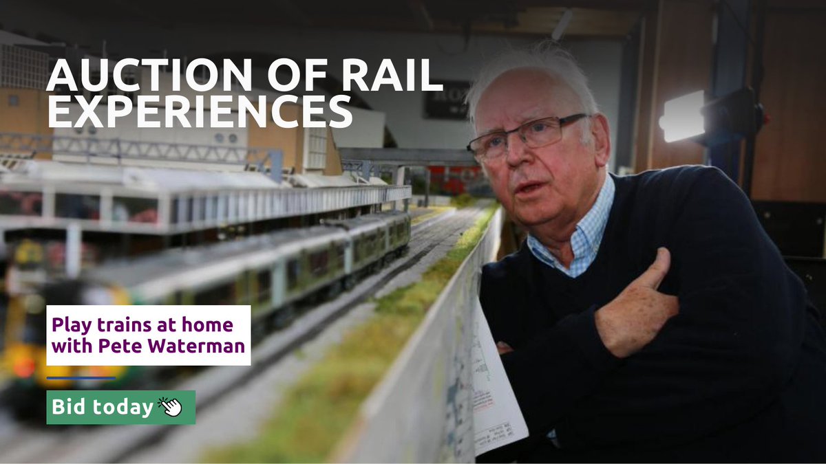 🚂Get ready to witness Pete Watermans incredible railway layouts up close and personal!🙌 Don’t miss out on this unique opportunity ➡️ go.eventgroovefundraising.com/railauction24/… Kindly donated by @PeteWatermanOBE