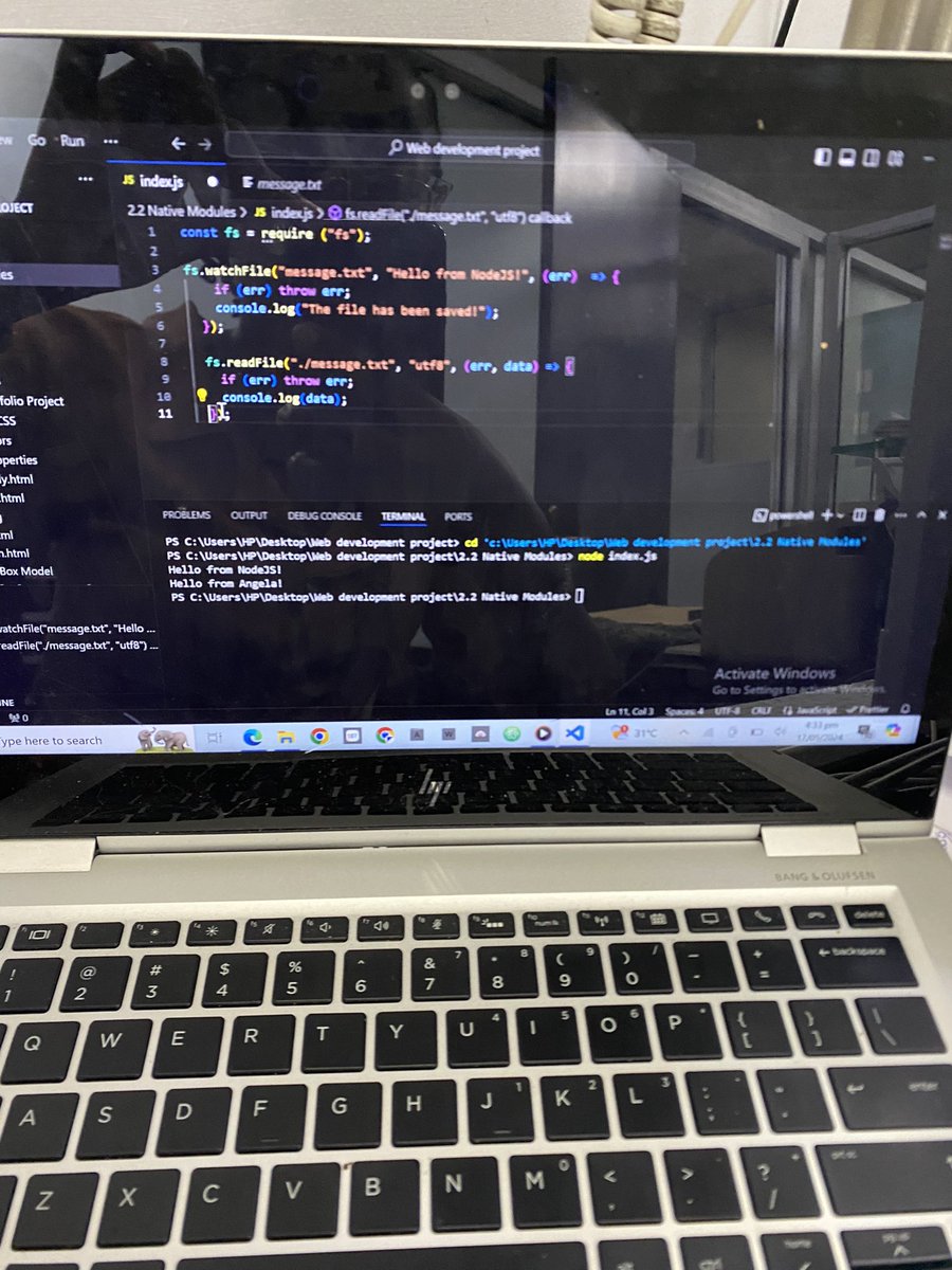 Day 57: Finished the Boss level Challenge 
Day: 58: First lesson on node.js 
#letsconnect
#carrierdevelopment
#professionaldevelopment
#100daysodcodingchallenge
#techcommunity
#tech4all
#webdeveloper
#100daysofcode