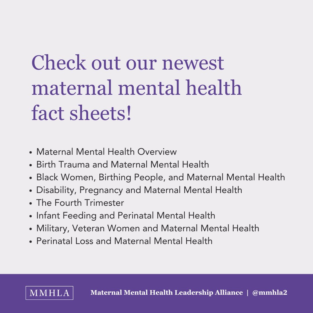 Explore our Fact Sheet library to delve into the intersections of #maternalmentalhealth! Knowledge is the first step in supporting moms and birthing people.

🔗 hubs.la/Q02xyRQx0