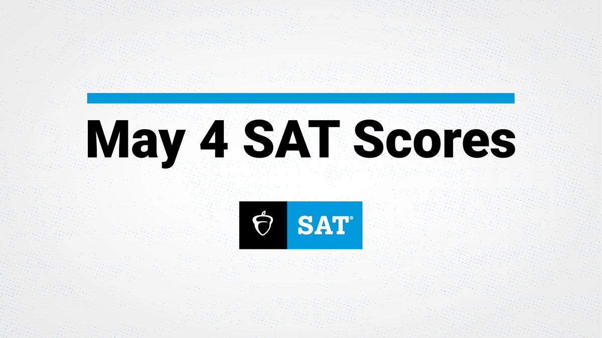 💻 May 4 SAT scores will be available starting today. You'll receive an email when your scores are available. spr.ly/6016dZ8sG
