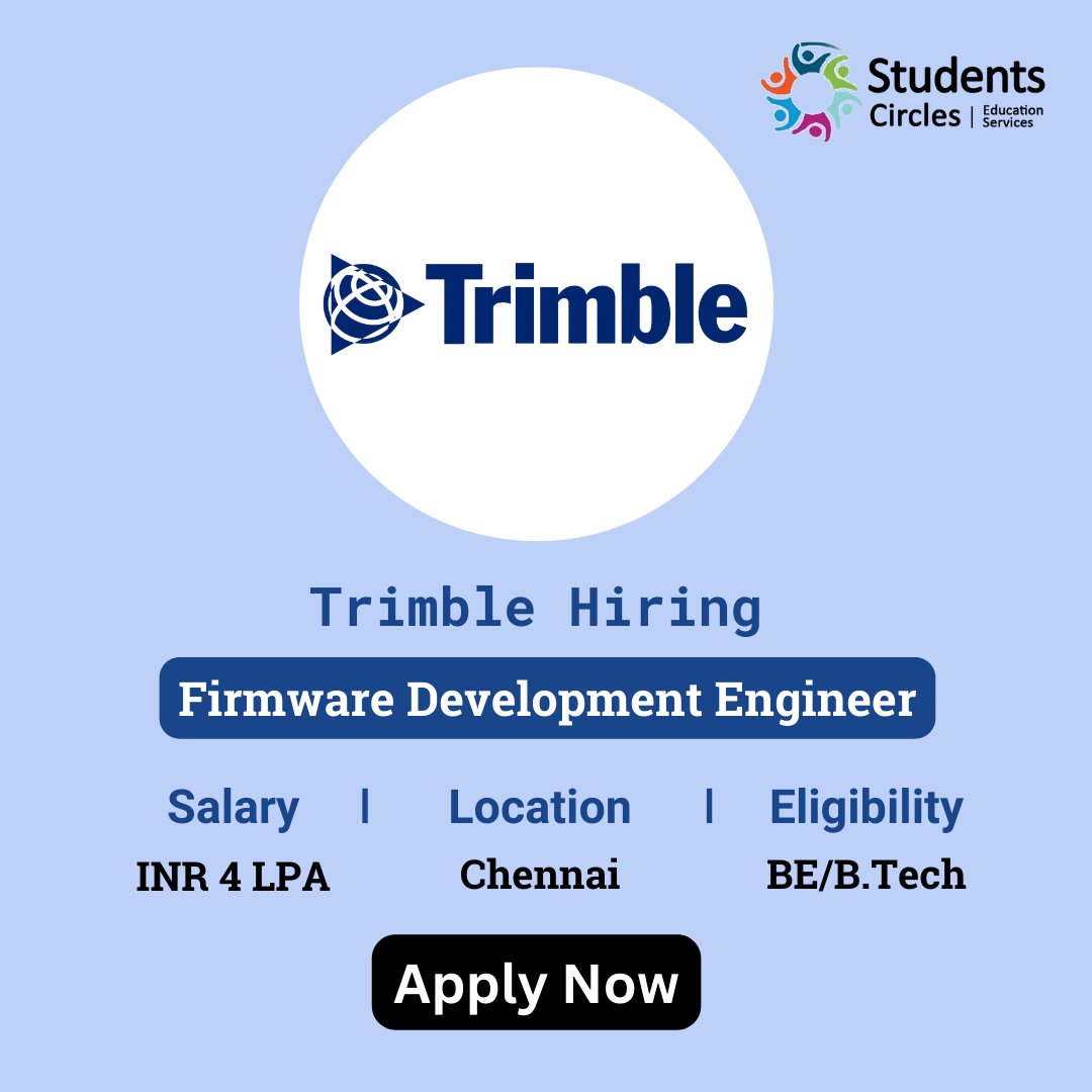 karthikpattadi's tweet image. 🚀 Exciting Opportunity! Trimble is looking for Firmware Development Engineers for our Off Campus Drive 2024. #Trimble #FirmwareEngineer #OffCampusDrive2024 #TechCareers #JoinUs #CareerOpportunity
🌐 APPLY HERE: zurl.co/fb31
