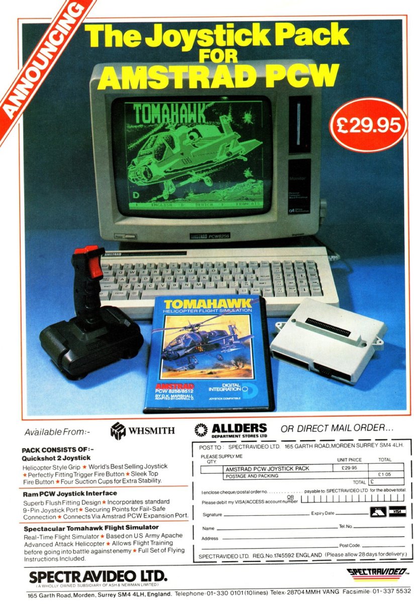 Joystick Pack for AMSTRAD PCW

#Joystick #AMSTRAD #PCW #retrocomputer #retrogaming #videogames #80s #90s #Geek #Spectravideo #QuickShot