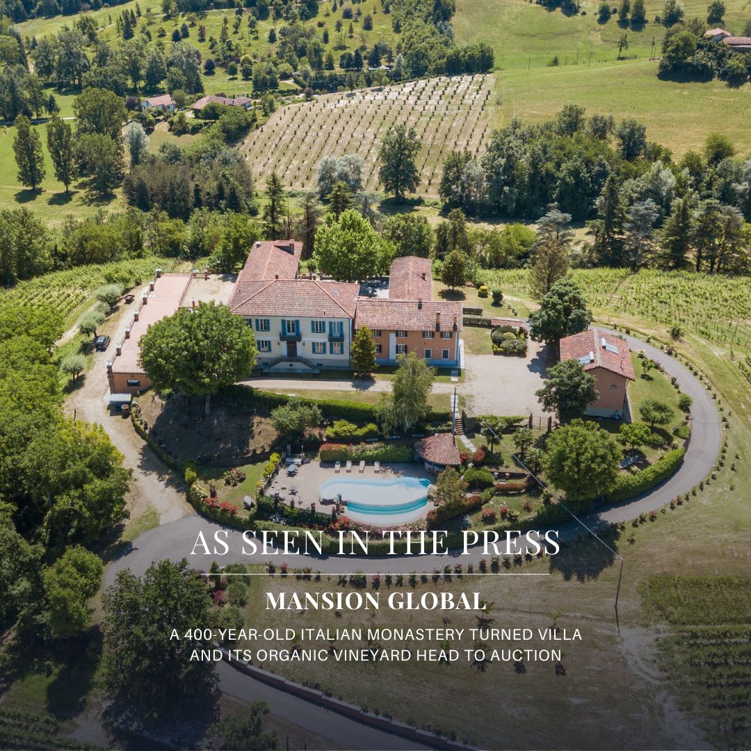 #MediaSpotlight | Thrilled to feature an article of Mansion Global on the upcoming auction of a property in Asti, Piedmont. l8r.it/vmZo
See our link in bio for more details  📰✨ 

#PressCoverage #FeaturedArticles #ItalySIR #SothebysRealty #SIR
