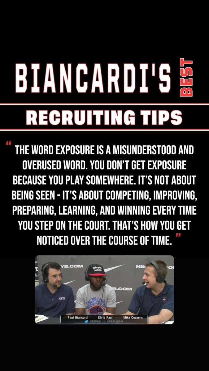Coaches, players, and parents, read this before your games. PRO TIP: 'Exposure' is a misunderstood and overused word.