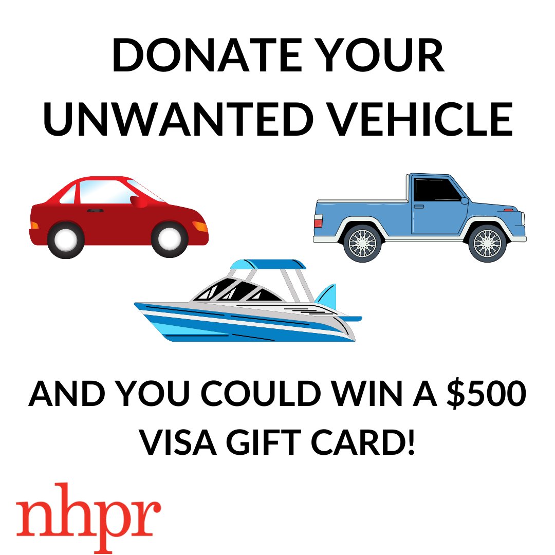 HAPPENING NOW: Donate your unwanted vehicle to New Hampshire Public Radio before June 1st and you'll be automatically entered into a drawing to WIN a $500 Visa gift card. nhpr.careasy.org/home

#CARS4GOOD #CARSIntoPrograms #VehicleDonations #CARDonations #Donate