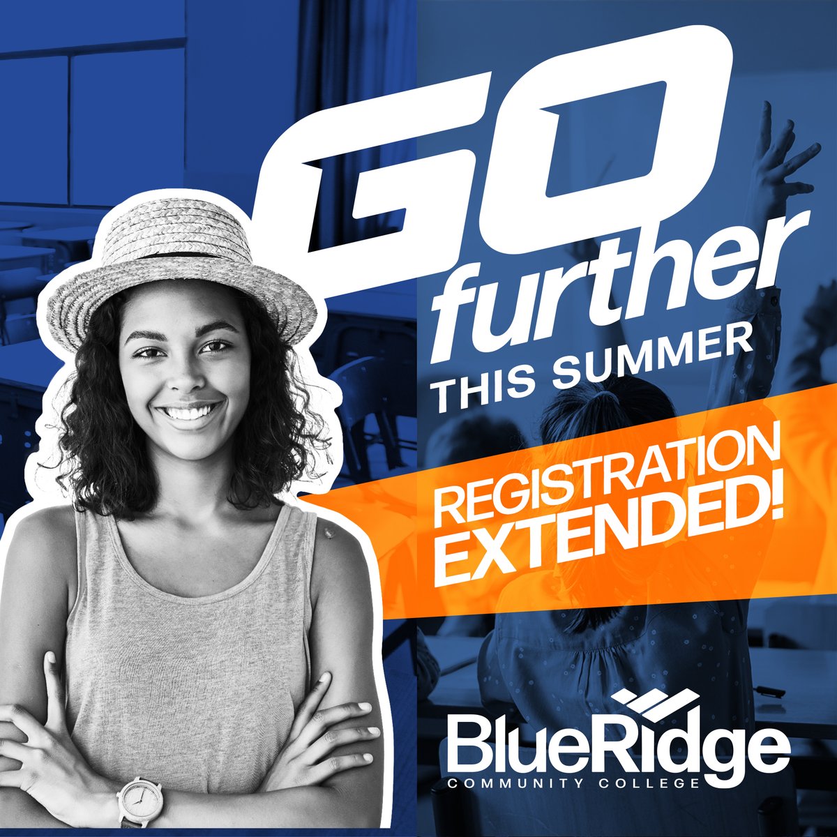 Summer semester enrollment has been extended! Classes start in three days on May 20.We still have some open seats, and we're taking applications now at blueridge.edu/admissions.

#EducationElevated #GoFurther #WNC #828IsGreat #Enroll #HigherEd