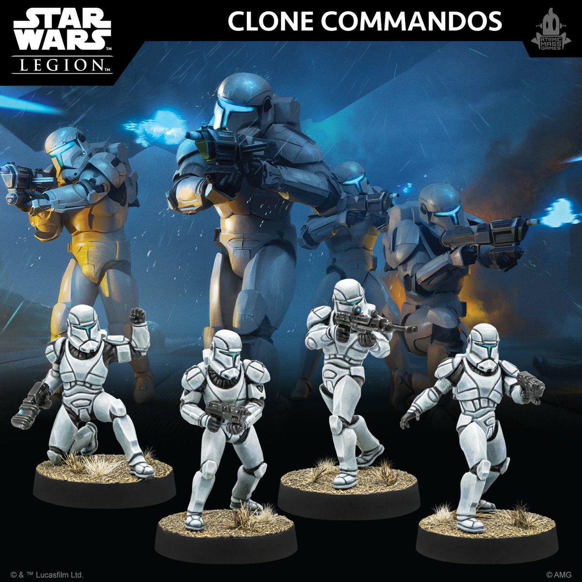 Will you be painting your Clone Commandos for STAR WARS: Legion as Delta Squad, in a standard color scheme, or creating your own unique squad color palette? ow.ly/u0uK50RH5U3