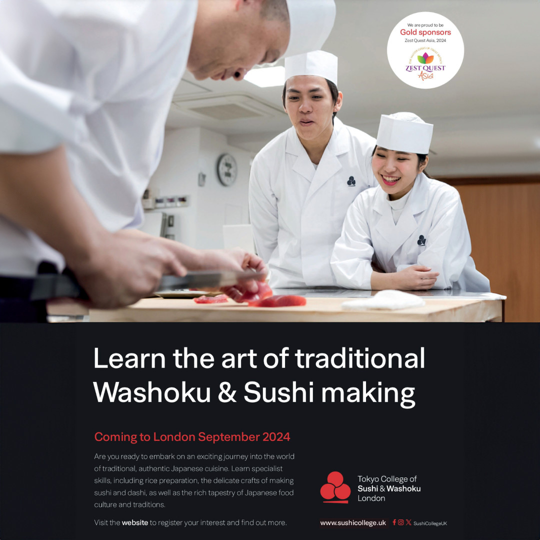 'Interest in Japanese cuisine is booming.'
Read The Caterer article on the growing interest in Washoku and learn about our plan to be the first dedicated Japanese cookery school in Europe. 

Opening in September.

ow.ly/p7PY50QoJYv