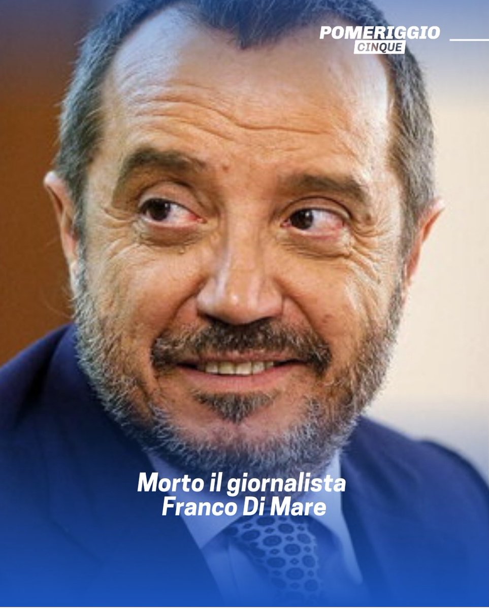 Ci ha lasciati Franco Di Mare, un grande giornalista e un caro amico che se ne è andato troppo presto. Un grande dolore anche per il periodo difficilissimo che ha passato. Riposa in pace, Franco. #FrancoDiMare