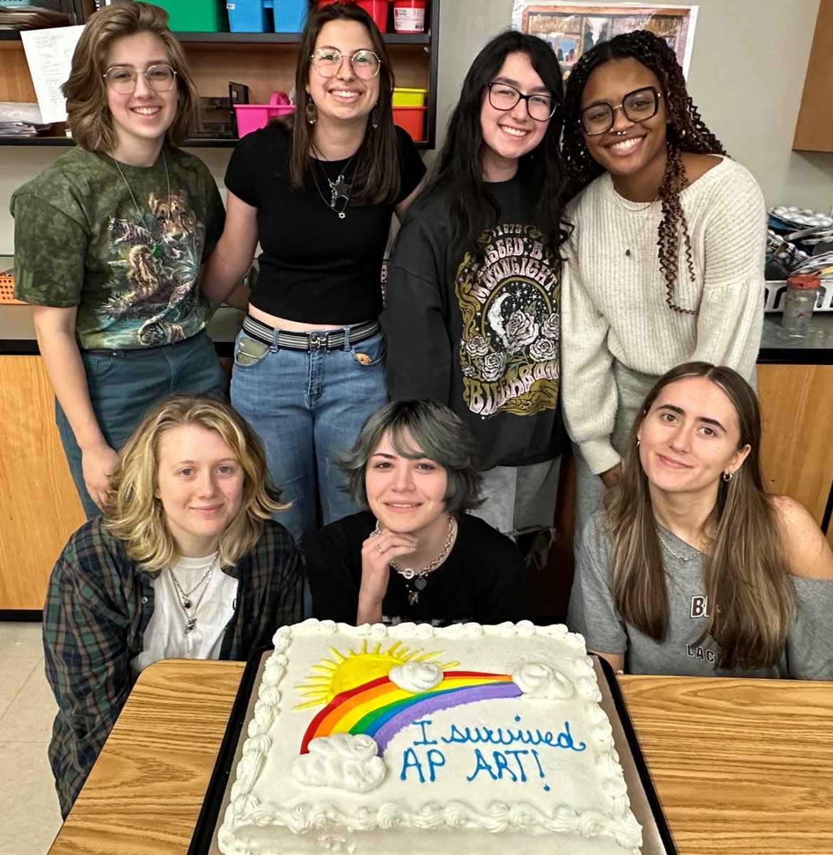 AP Art celebrates submitting the portfolios they’ve worked on all year. Great work! @aghoulihan @ucpsnc