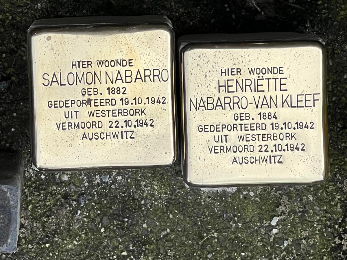 An emotional event in The Hague yesterday, where Stolpersteine were laid to commemorate family members of Jucha Engel, who were murdered in the Holocaust. Jucha is the grandfather of Ofir Engel, who was abducted by Hamas on October 7 and was released after 54 days.