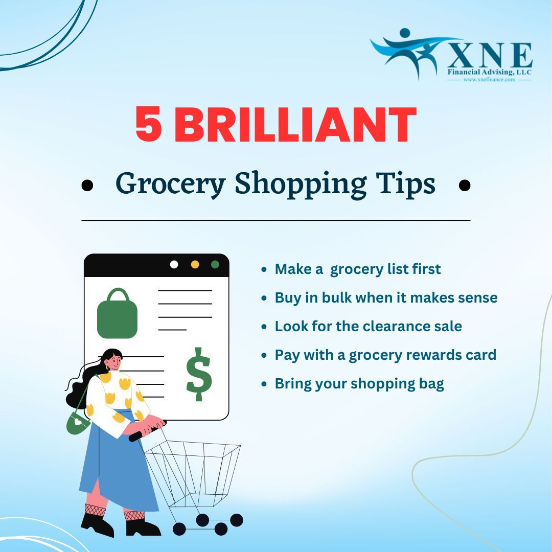 🛒 Stock up on savings and shop smarter with these 5 brilliant grocery shopping tips! 😉💡

#TeamXNE #financialfreedom #taxes #taxpreparer #taxrefund #taxreturn #taxplanning #finance #budget #financialplanning #debt #credit #investment #savings #retirement #buildwealth