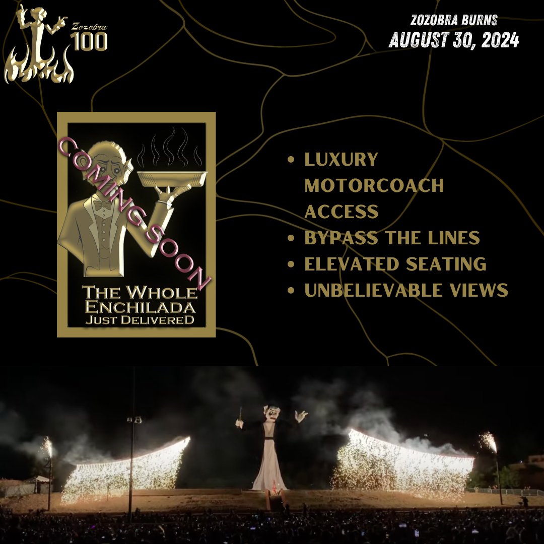 🔥 Get ready for the ultimate VIP experience! Coming in June: Z WHOLE ENCHILADA 'Stacked & Delivered' and 'Just Delivered' tiers for the Burning of Zozobra. We’ll keep you updated on when you can reserve your VIP spot for this unforgettable night! #Zozobra2024 #VIPExperience