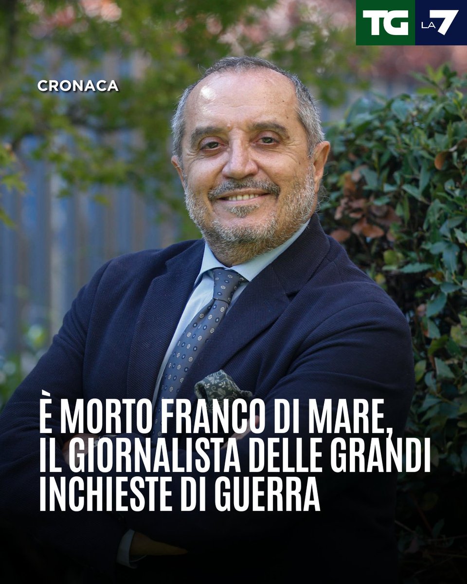 È morto Franco Di Mare, il #giornalista delle grandi inchieste di guerra 👉 tg.la7.it/cronaca/e-mort…