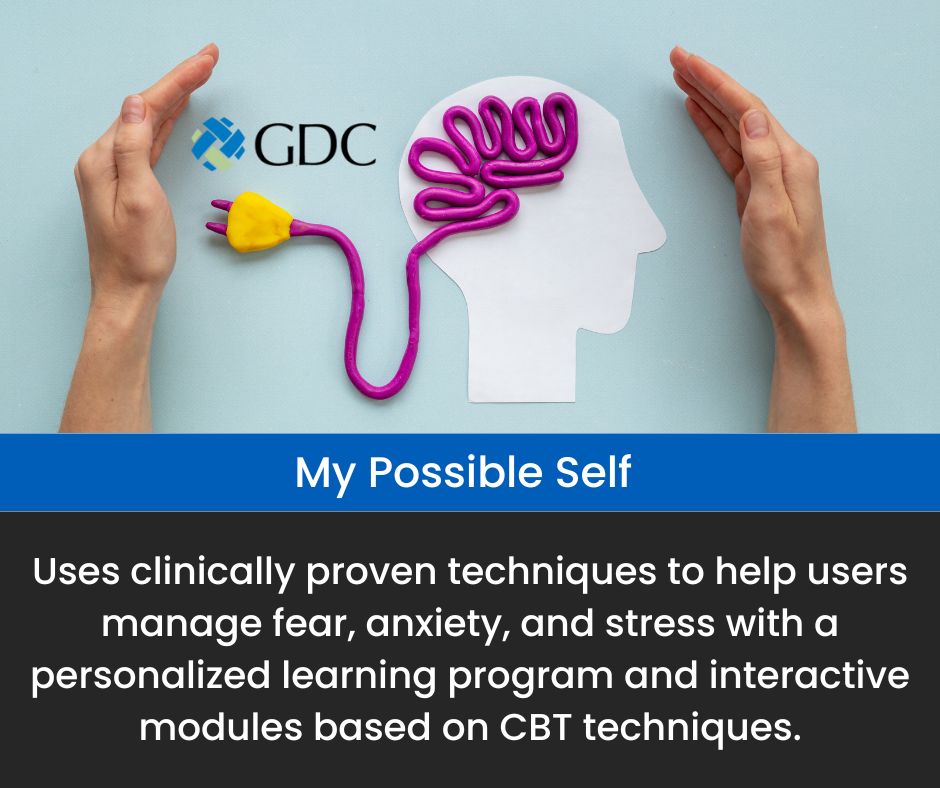 Highlighting tech for Mental Health Awareness Month: My Possible Self uses proven CBT techniques to help manage fear, anxiety, and stress. Personalized and interactive. #MentalHealthAwareness #TechForGood