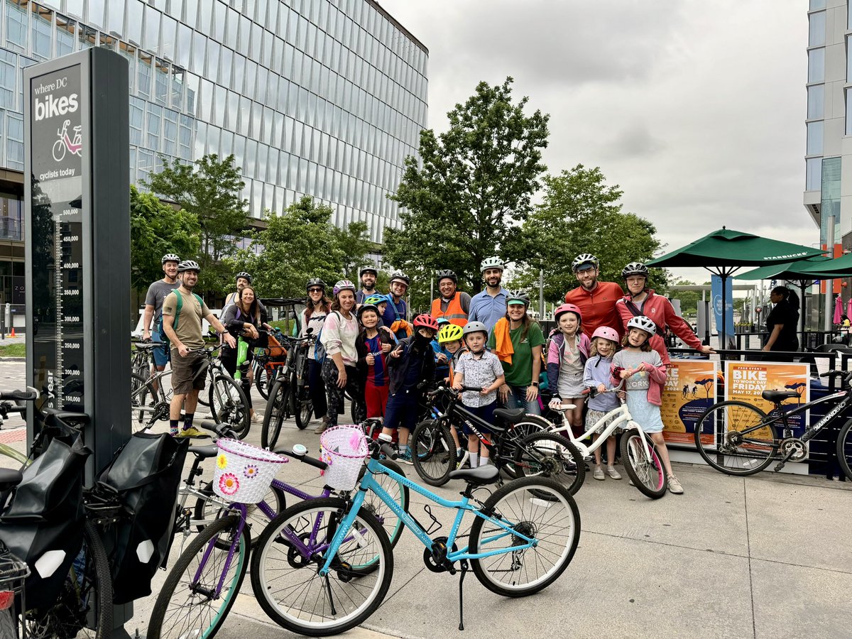 Thanks to the students at @AmidonBowenVIBE for visiting #TheWharfDC @biketoworkday pit stop on their bicycle ride to school this morning. 🚲 #BikeToWorkDay #BikeToSchoolDay