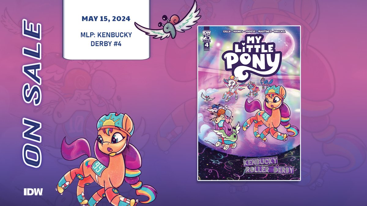 Will the Maretime Bay Brawlers survive the Kenbucky Derby, let alone win?! They can barely run a successful play. Pipp blasts some tunes and the team skates like a dream! But Sunny doesn't have time for disco breaks. On sale at your lcs now: comicshoplocator.com #MLP