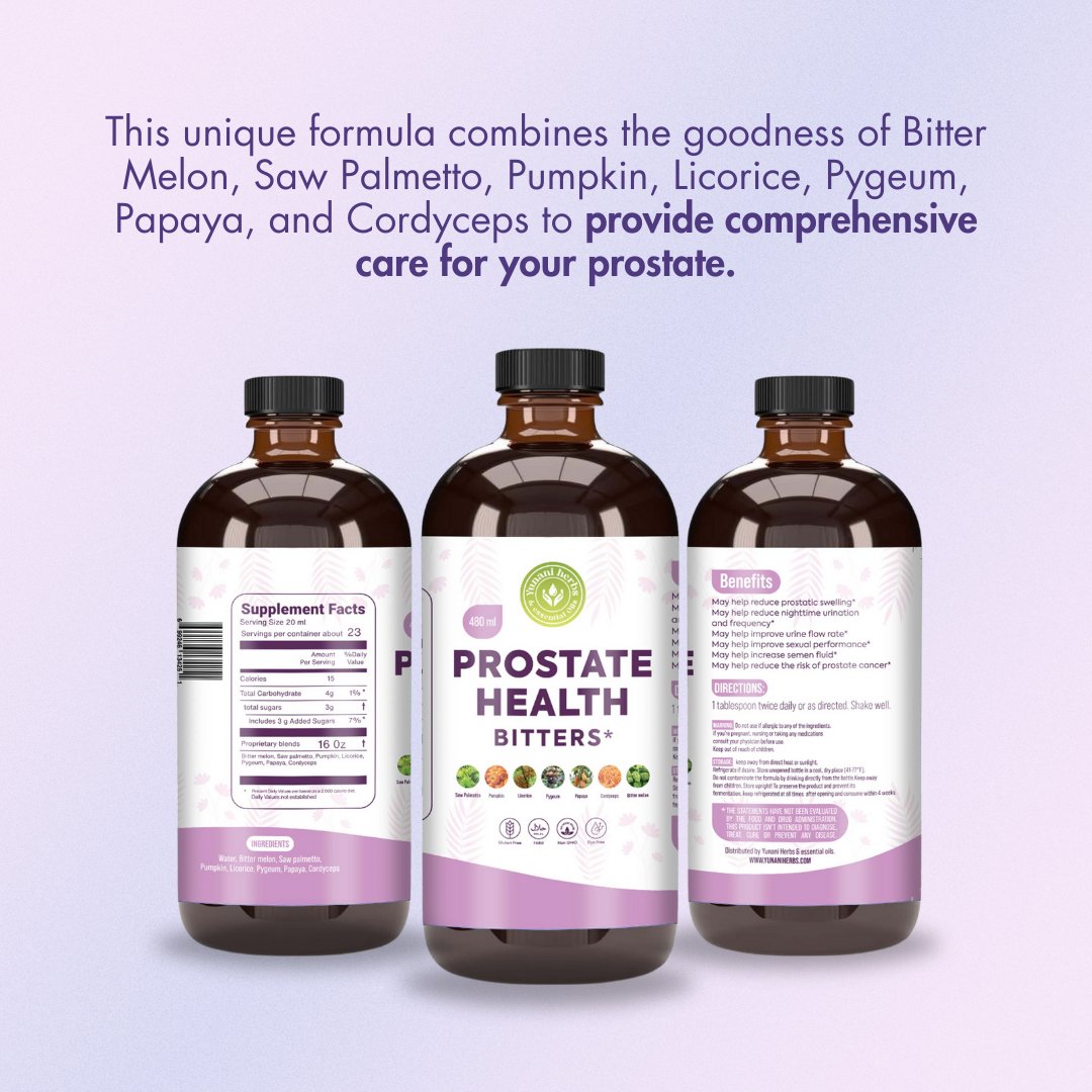 Prostate Health Bitters is your partner in maintaining a healthy lifestyle 💜💪🏻

#herbs #prostatecare #herbalism #herbalife #herbalproducts #yunaniherbs #prostatehealthawareness #herbal #yunaniherbal #prostatehealth  #prostateissues #herbalifestyle #yunani #yunaniremedies