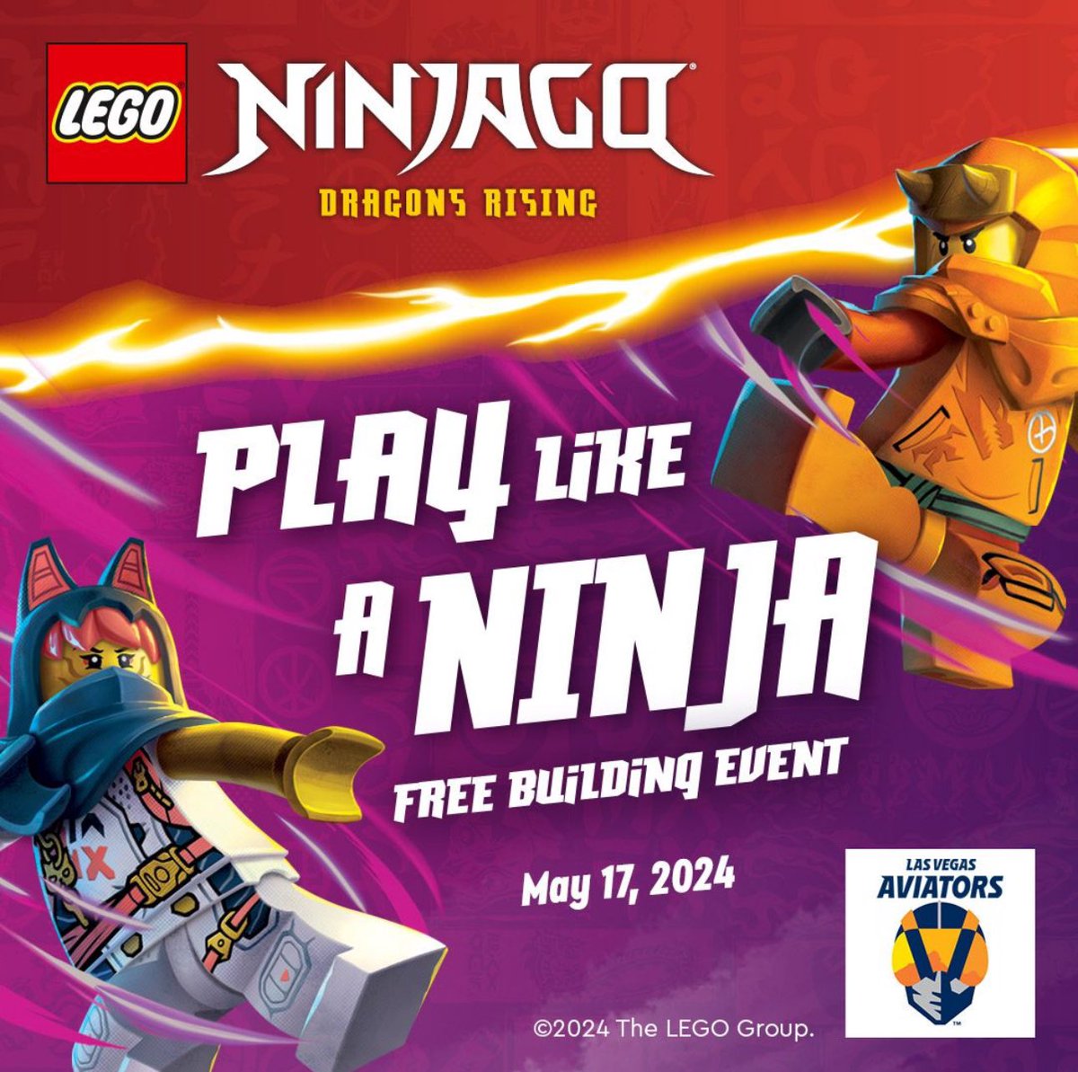 Today is the LEGO® NINJAGO® MAKE-'N-TAKE EVENT! 🥷✨ Join us for an exciting day of building and fun at the ballpark. Let your creativity soar and Play Like A Ninja with the coolest LEGO® creations. Don't miss out! 🎟️: shorturl.at/kCp4B