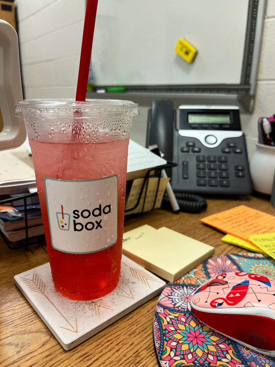 Another wonderful teacher appreciation treat today provided by @SalemMSWake PTA and our Administration. My first time  trying a #SodaBox refreshment and it did not disappoint. #SalemProud