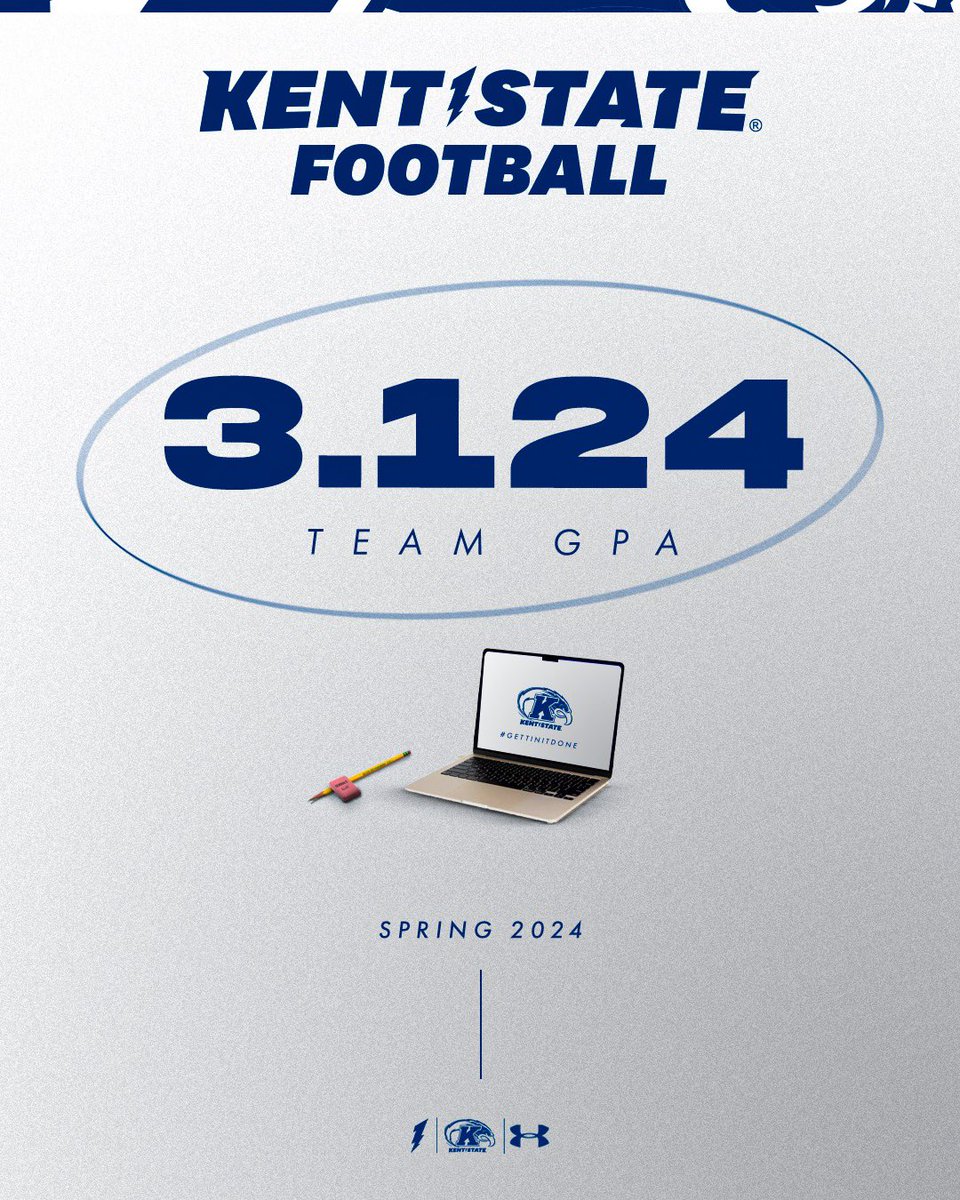 Program record set. ‼️ Our guys are working hard on and off the field as this marks the third-straight semester that they continue to raise the standard in the classroom. 🙌 #KentGRIT⚡️ | #ALLIN