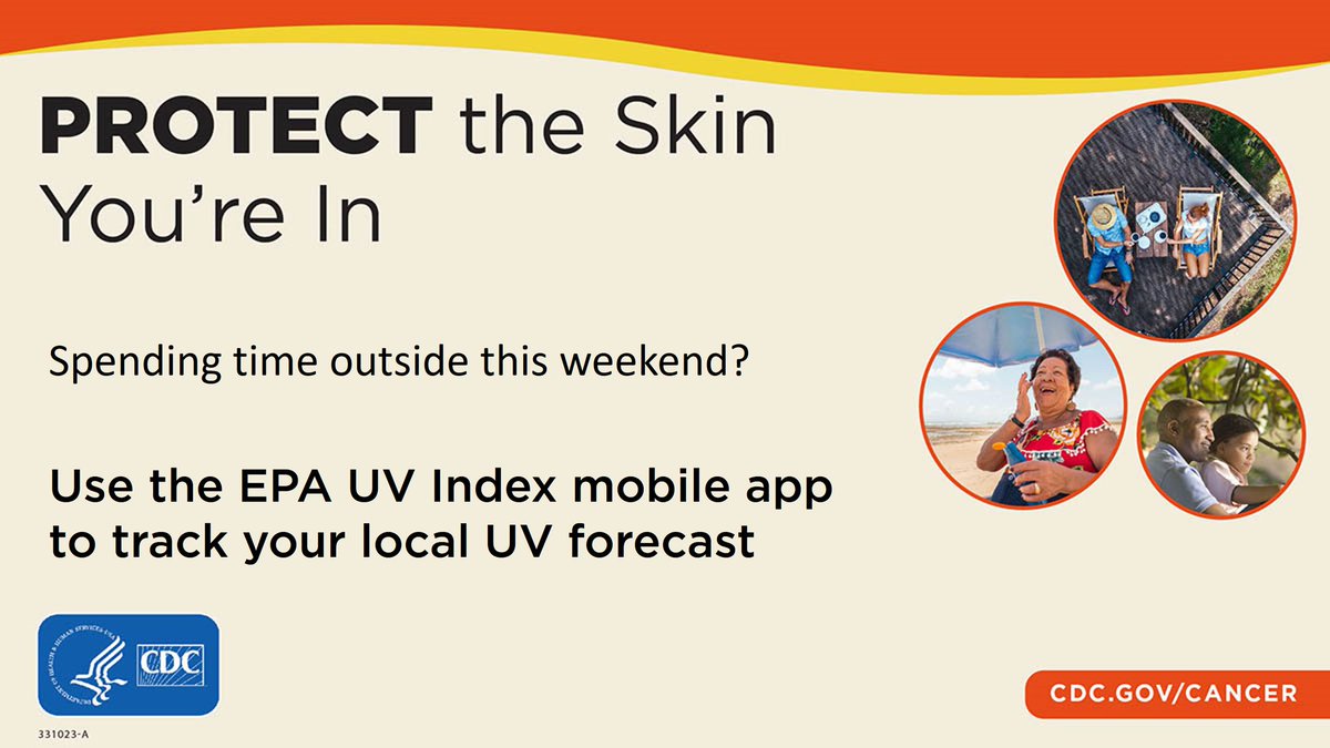 This #UVSafetyMonth, consider staying inside or in the shade during the hottest part of the day - UV rays tend to be strongest from 10 a.m. to 4 p.m. 

Learn what else you can do to protect yourself from UV radiation and lower your skin cancer risk: bit.ly/3QOP48R
