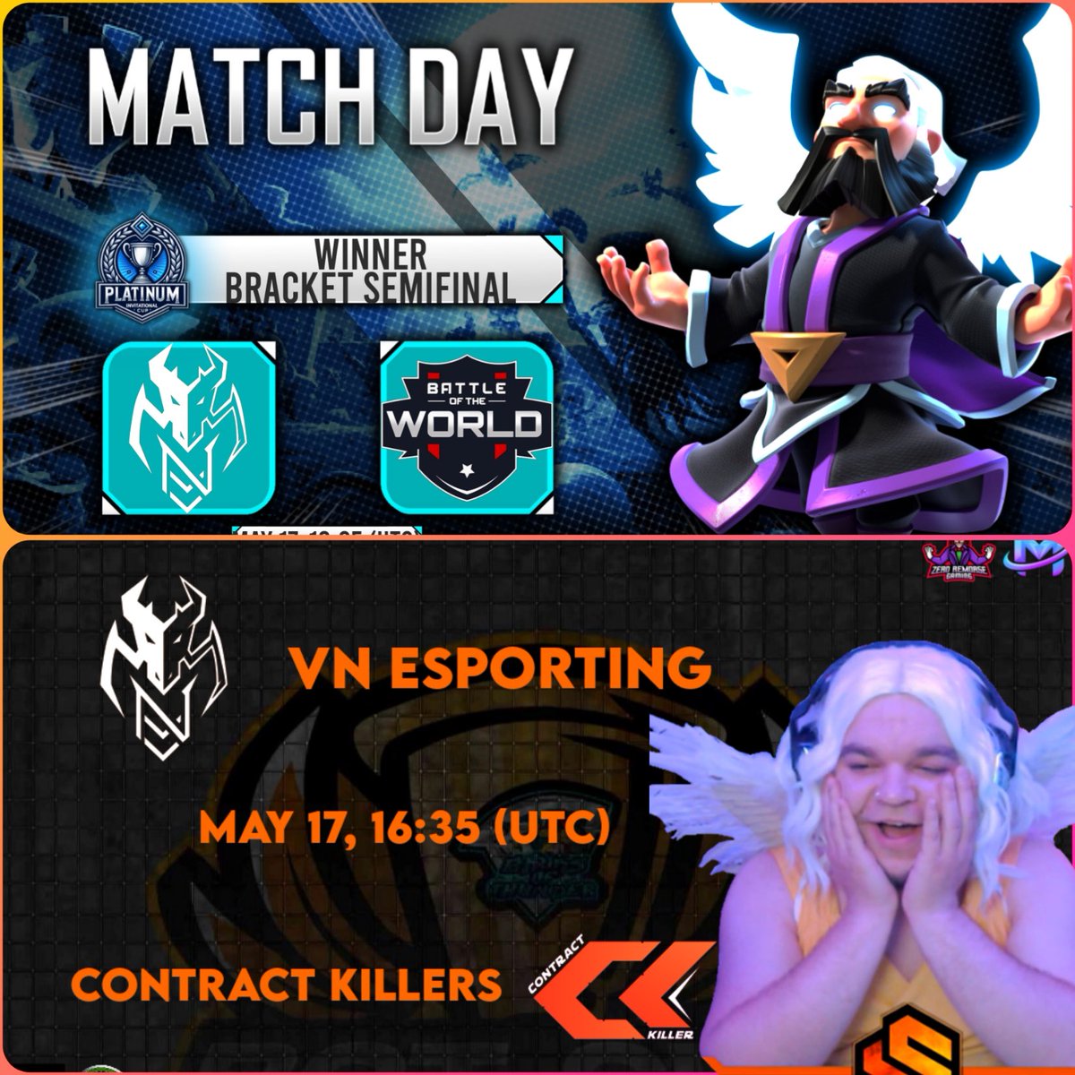 🟣 LIVEEEEEE!

Llegó el Día. Doble guerra de VN Esporting con cosplay de Sanadora. 😭

🏆 BOT CUP
✅ VN Esporting 🆚 Contract Killer

🏆 PIC Semifinal
✅ VN Esporting 🆚 Battle World

🎁 SORTEO de 1 Pase de Oro por cada pleno de VN Esporting!

📺 twitch.tv/style_coc