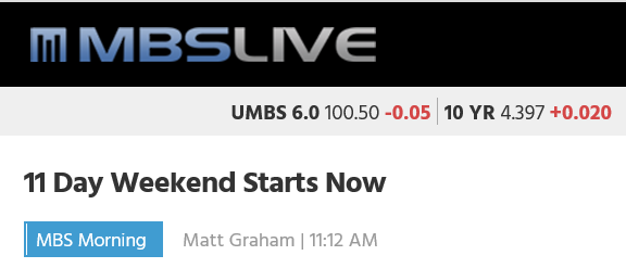 What a great title for @MG_MBS daily update! @MBSLive - If you know, you know... You should check it out and subscribe if you like nerding out on markets. Link below... mbslive.net/?rid=50QBUD