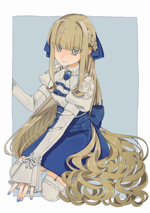 「garter straps very long hair」 illustration images(Latest)