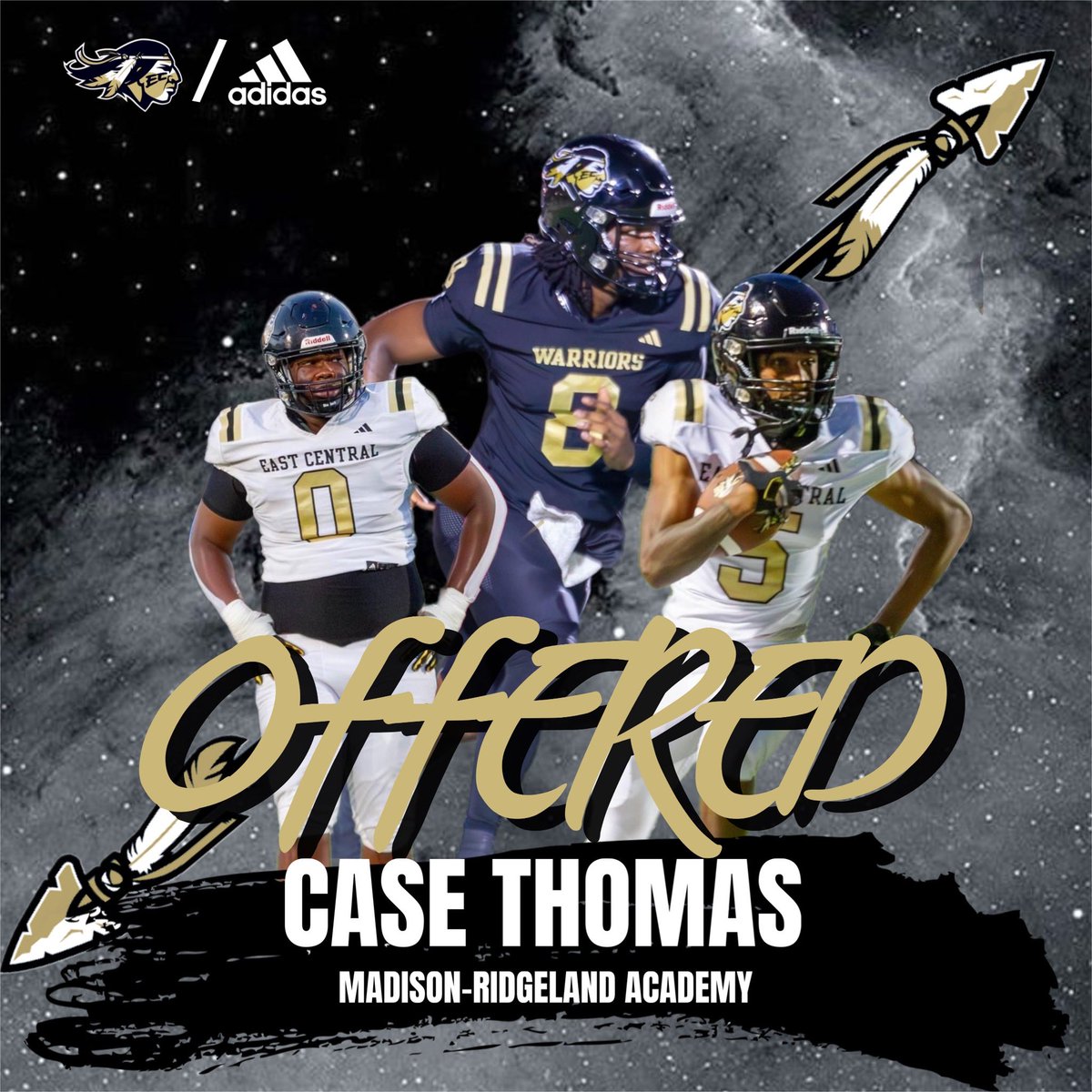 Honored to receive an offer from @CoachChavis__ at East Central Community College! Enjoyed getting to talk to you! @eccc_football @CoachHerbertDa1 @ESPN3ALLDAY @CoachWeaverMRA @MacCorleone74 @LawrencHopkins @MRAAthletics