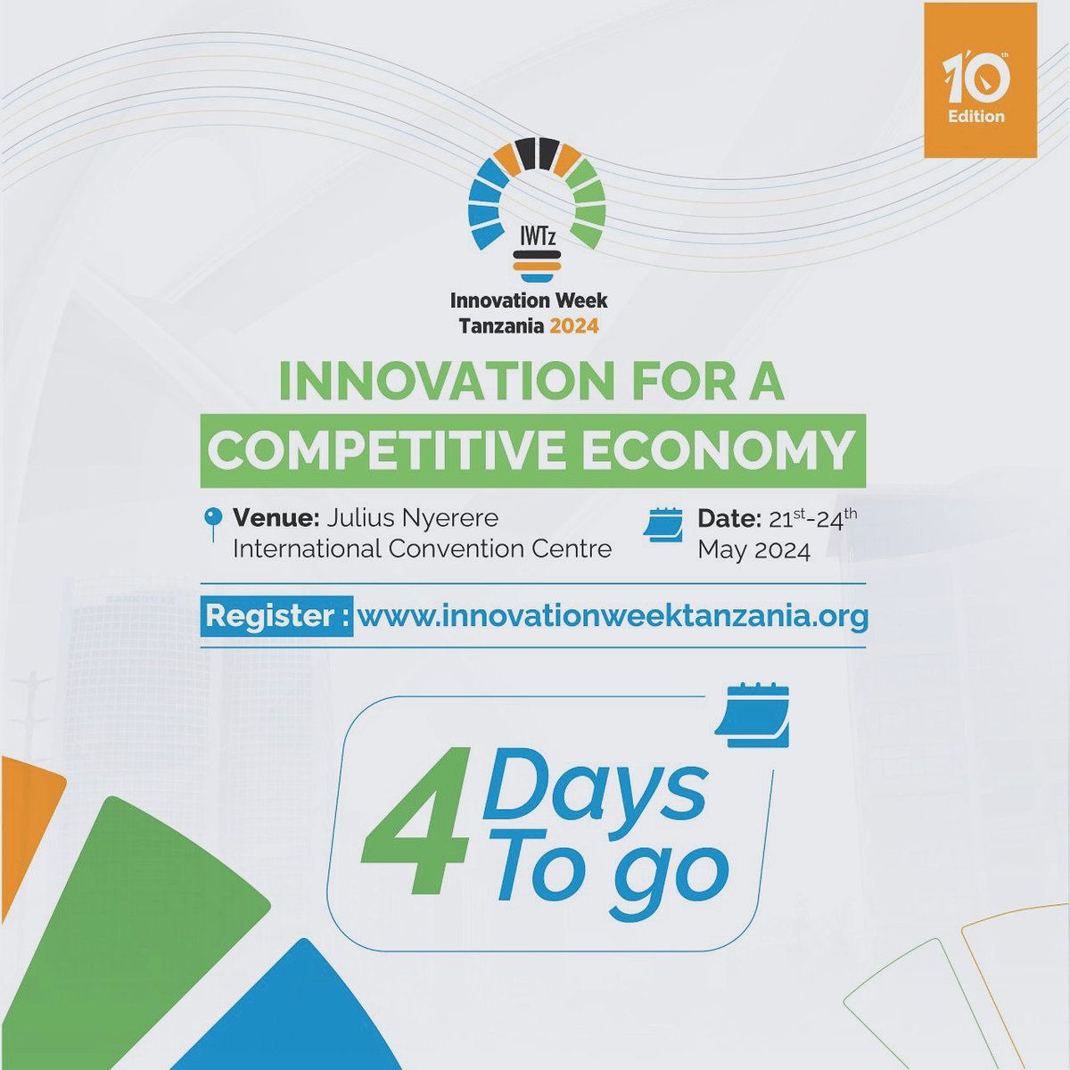 4 Days until #InnovationWeek begins! Get ready to explore into phenomenal ideas and connect with fellow innovators. Don't miss outregister now: iwt.tukiio.com/event/innovati… #IWTz24