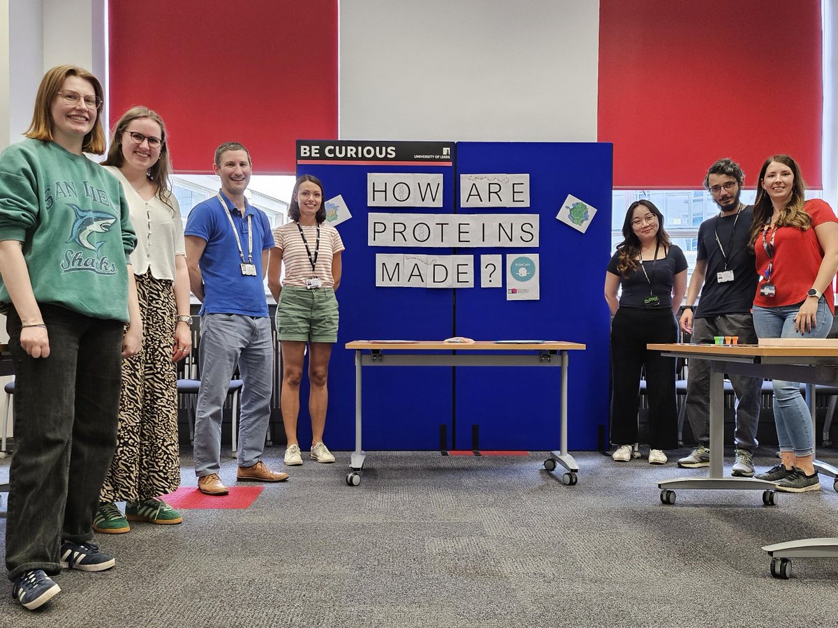 RiboCode's tweet image. We're set up and ready to go for @BeCuriousLeeds tomorrow!
Come and join us in Michael Sadler LG 15 10:00-16:00, and discover lots of other brilliant stalls across @UniversityLeeds
The first hour will be a designated 'quiet hour'.
@ScienceLeeds #ribosomes