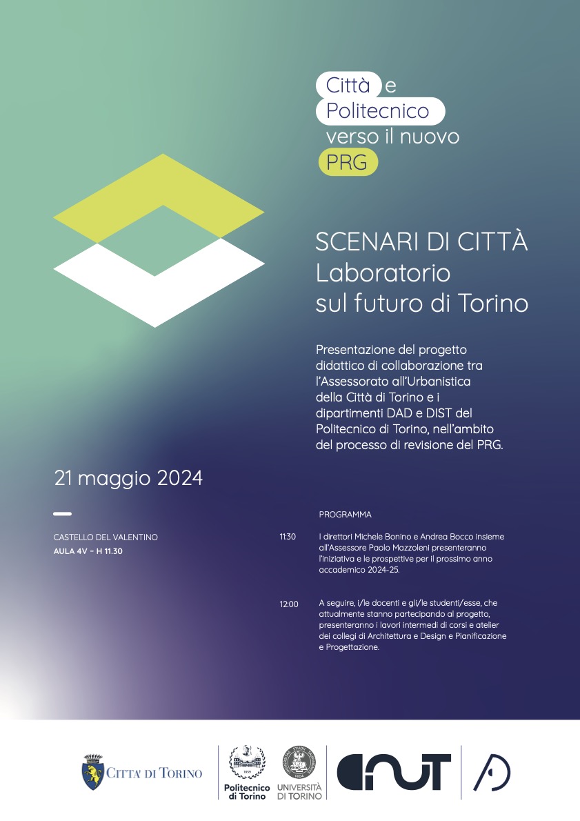 #AppuntamentiPoliTO 📅21 maggio 2024 - ore 11:30 Scenari di Città. Laboratorio sul futuro di Torino ℹ️polito.it/ateneo/comunic…