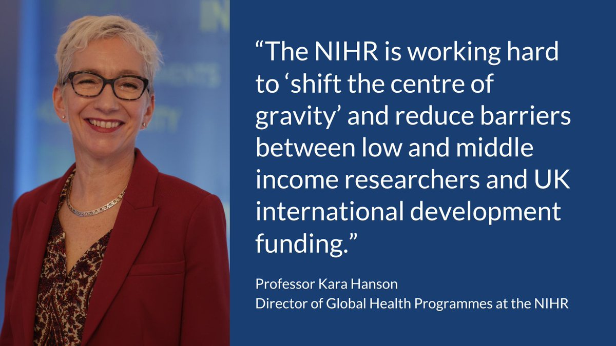 Having joined us last Summer as our first Programme Director for Global Health Research, Prof. Kara Hanson is sharing her reflections and insights so far and her vision for the future of the programme in a new blog. Read Kara's blog here: nihr.ac.uk/blog/prof-kara….