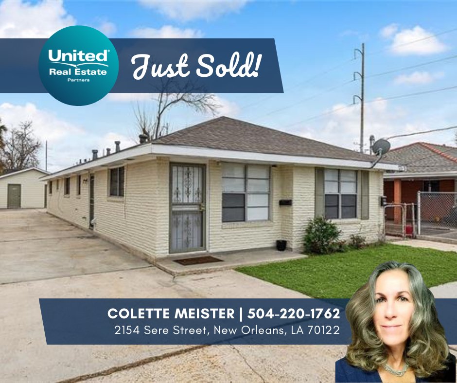 Another one sold! 😎 Congratulations to Colette Meister on her recent sale! Interested in selling or purchasing a home? Call Colette today at 504-220-1762. #RealEstate #JustSold