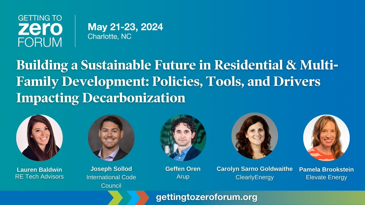 Elevator Pamela will be speaking at the @GTZForum in Charlotte, NC, on 5/22! Learn policies, tools, & innovative strategies on how to achieve #decarbonization in the #residential building sector. If you're attending, say hi & meet us at Pamela's session! bit.ly/4asdyvx