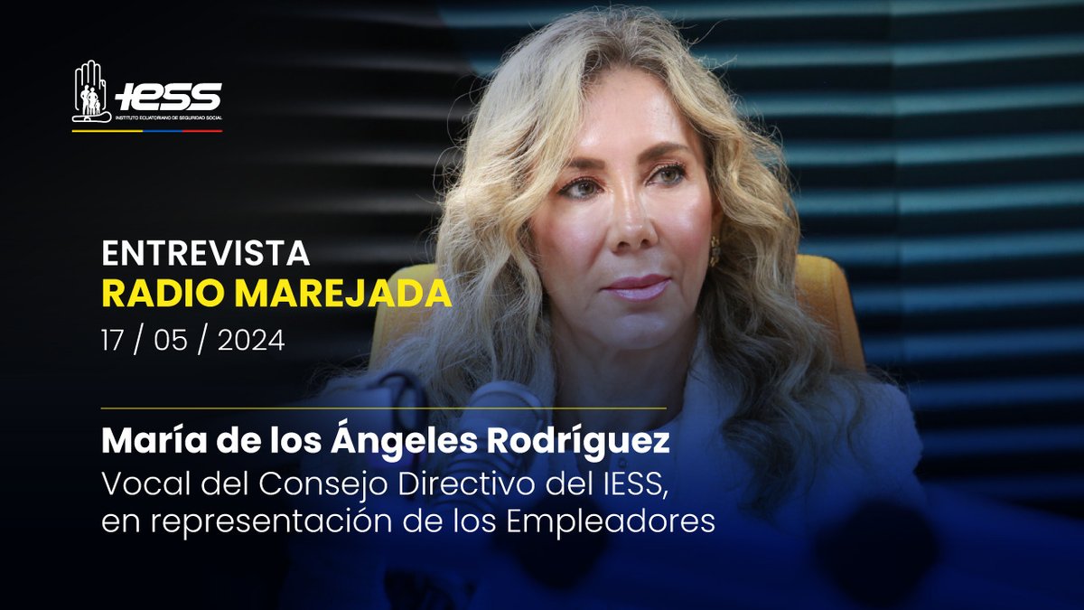 #IESSenMedios | Mira la entrevista completa a María de los Ángeles Rodríguez, vocal en representación de los Empleadores. 📝Tema: #JornadaRecaudaciónIESS en Manabí 📹Clic aquí: youtu.be/qxCM5uTowFI