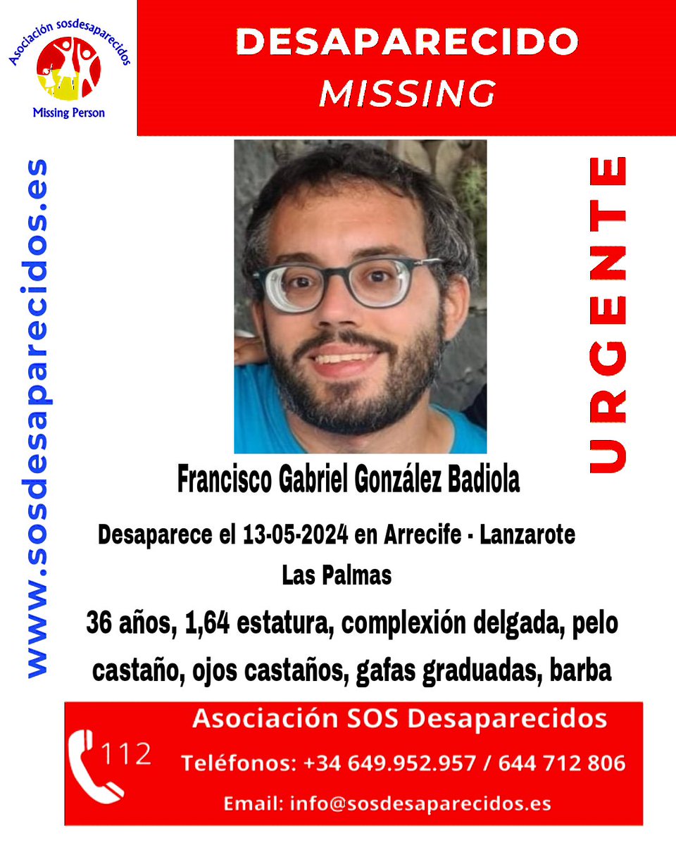 🆘 DESAPARECIDO #sosdesaparecidos #Desaparecido #Missing #Arrecife #LasPalmas #Lanzarote Fuente: sosdesaparecidos Síguenos @sosdesaparecido