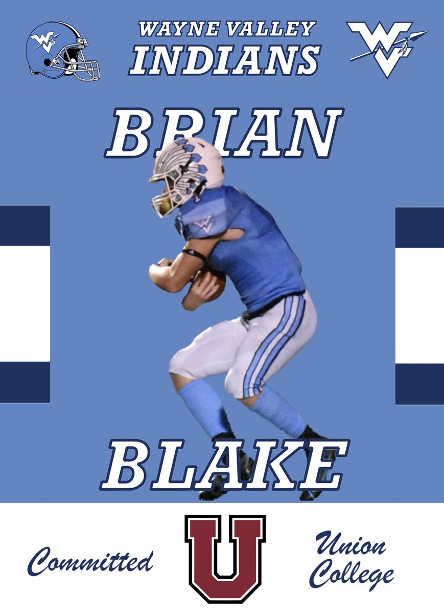 Roger Kotlarz (@coachkotlarz) on Twitter photo Congratulations Brian Blake on signing with Union College. Good luck! <a href="/wvalleyathletic/">Wayne Valley Athletics</a> <a href="/SFCFootballNJ/">The SFC</a> <a href="/VarsityAces/">Varsity Aces</a> Congratulations Brian Blake on signing with Union College. Good luck! <a href="/wvalleyathletic/">Wayne Valley Athletics</a> <a href="/SFCFootballNJ/">The SFC</a> <a href="/VarsityAces/">Varsity Aces</a>