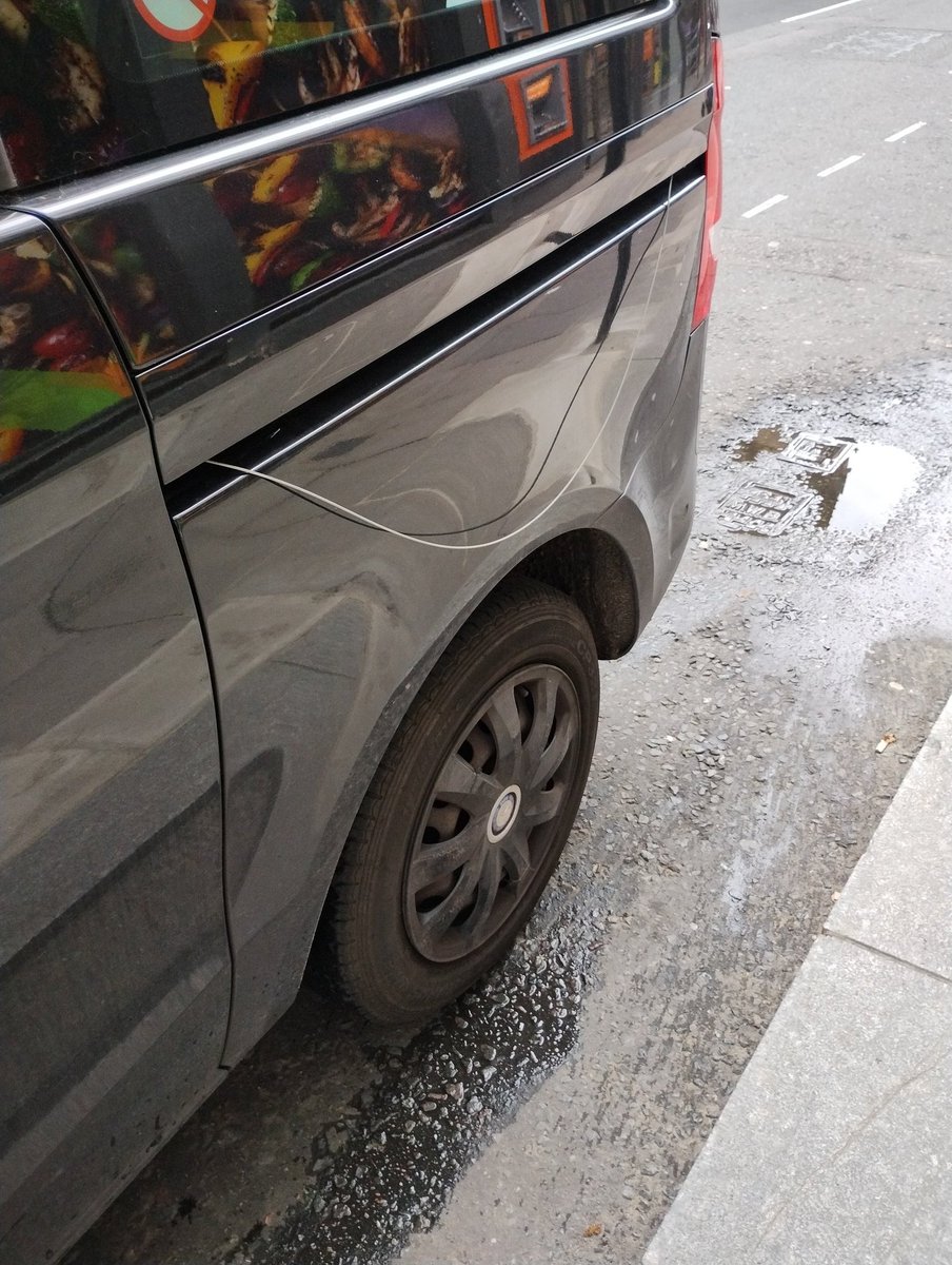 Colam72's tweet image. Picked up customer and when I dropped off the door was like this. Is there any way I can put it right or is it a garage only job?