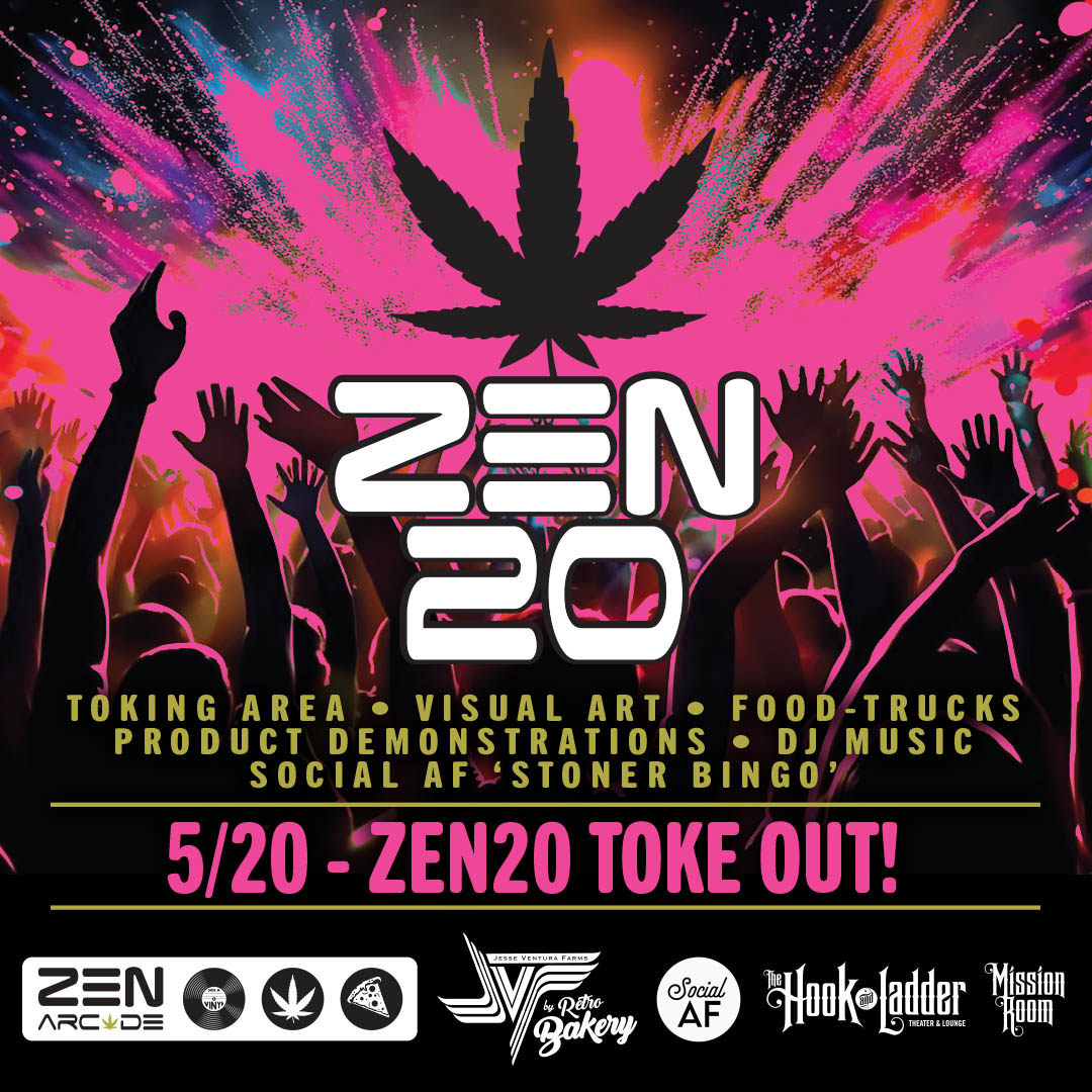 Don't Miss Zen20 May Toke-Out on Mon May 20 The Zen Arcade -- REGISTER -->> thehookmpls.com/event/240520-z… -- #thehookmpls #Minneapolis #socialAF #giveaway #stonerbingo #cannacurious #cannabisfriendly #local #happyhour #meetup #vibehigher #jesseVentura #RetroBakery #InStore #TokeOut